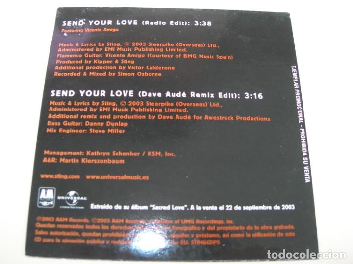 CDs de m&uacute;sica: STING SEND YOUR LOVE 2 VERSIONES CD SINGLE - Foto 2