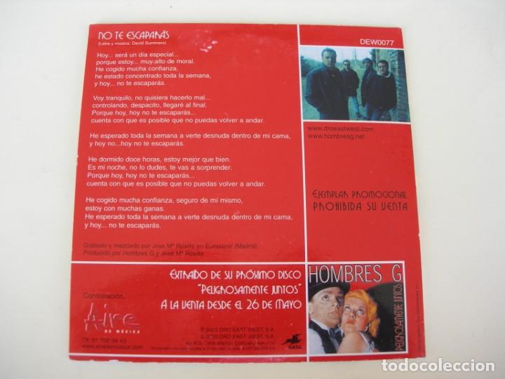 CDs de m&uacute;sica: HOMBRES G NO TE ESCAPARAS - CD SINGLE - Foto 2