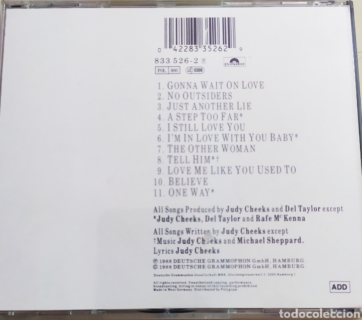CDs de m&uacute;sica: Judy Cheeks / No Outsiders / cd original - Foto 2