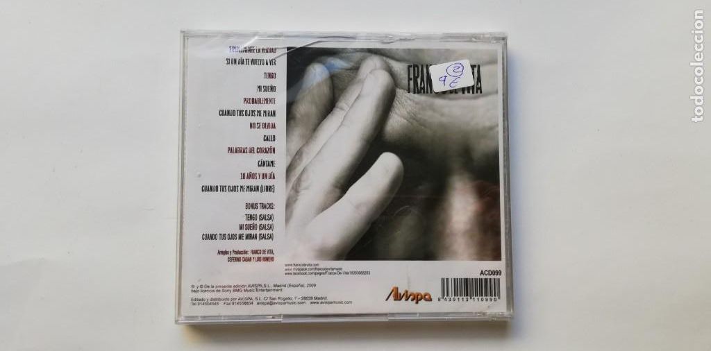 CDs de m&uacute;sica: Franco De Vita - Simplemente La Verdad (CD) *Precintado* - Foto 2