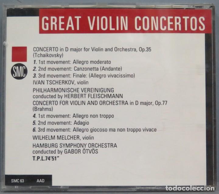 CDs de m&uacute;sica: CD. GREAT VIOLIN CONCERTOS. SMC - Foto 2