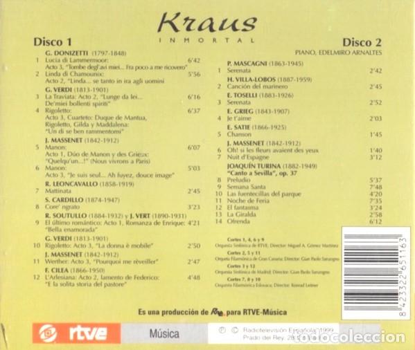 CDs de m&uacute;sica: Kraus Inmortal - 2x CD - Foto 2