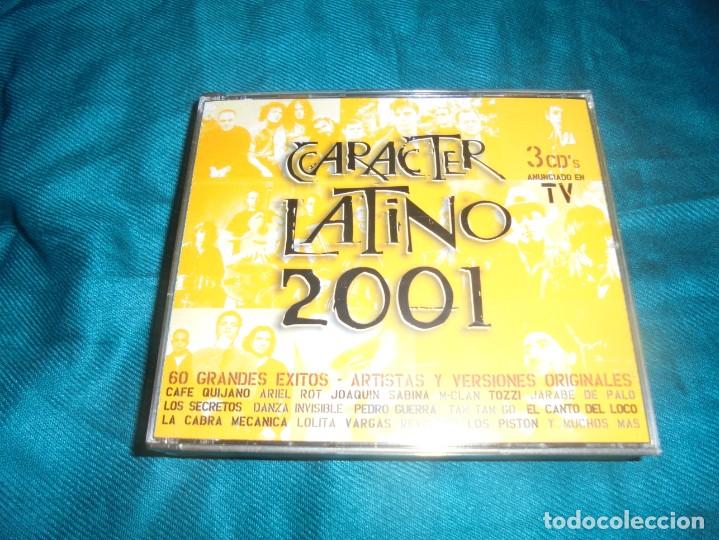 CDs de m&uacute;sica: CARACTER LATINO 2001. DRO, 2001. 3 CD&acute;S. IMPECABLE (#) - Foto 1