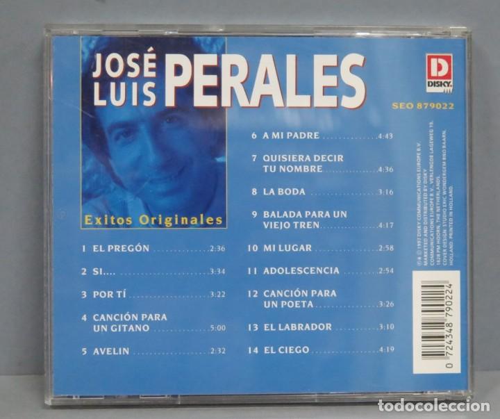 CDs de m&uacute;sica: CD. JOSE LUIS PERALES. EXITOS ORIGINALES - Foto 2