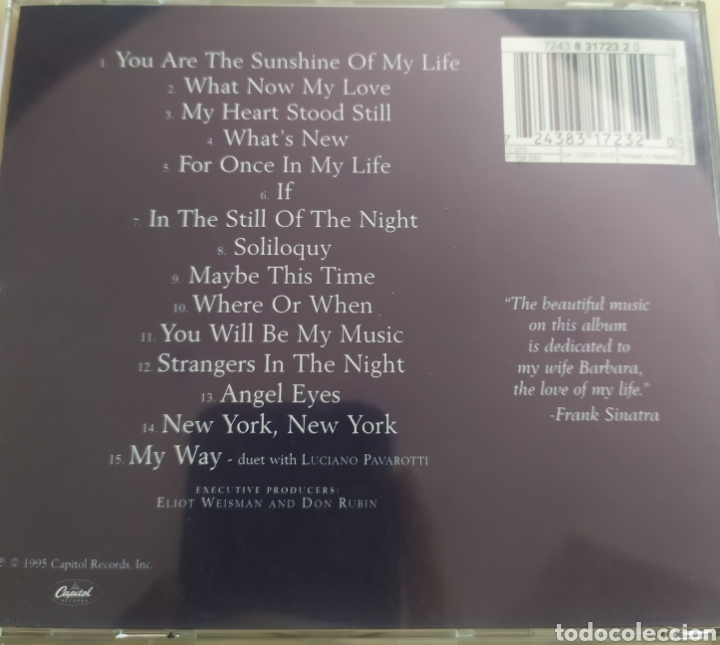 CDs de m&uacute;sica: Sinatra 80 th / Live in Concert / cd original - Foto 2