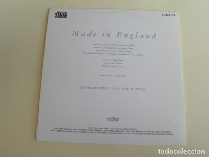 CDs de m&uacute;sica: ELTON JOHN MADE IN ENGLAND CD SINGLE - Foto 2