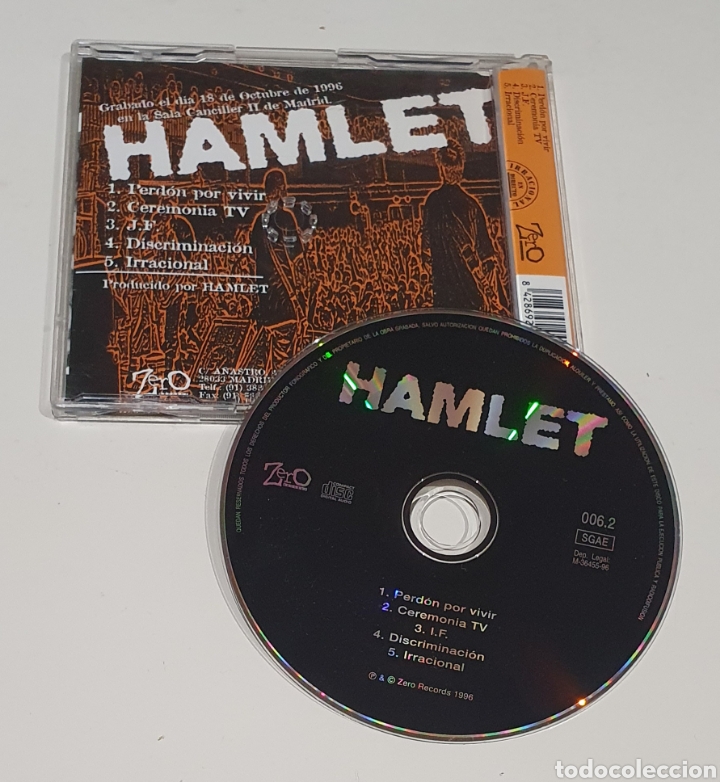 CDs de m&uacute;sica: HAMLET / CD-EP / EN DIRECTO - Foto 2