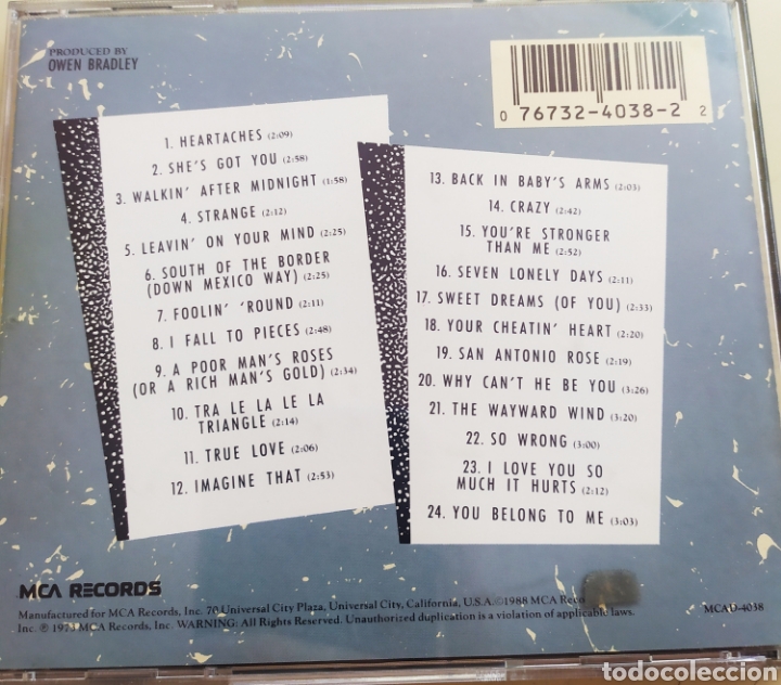 CDs de m&uacute;sica: The Patsy Cline Story / cd original - Foto 2