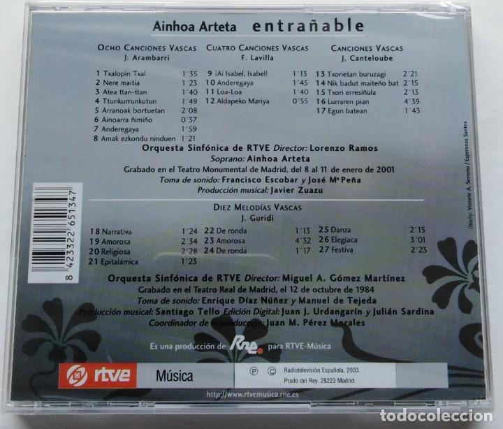 CDs de m&uacute;sica: CD AINHOA ARTETA: ENTRA&Ntilde;ABLE - Foto 2