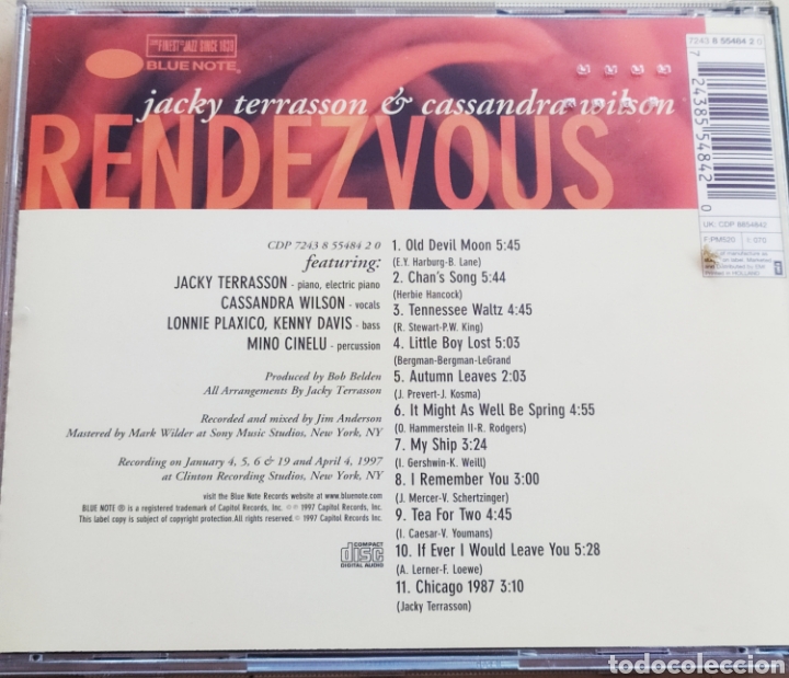 CDs de m&uacute;sica: Rendezvous / Jacky terrasson & Cassandra Wilson / cd original - Foto 2