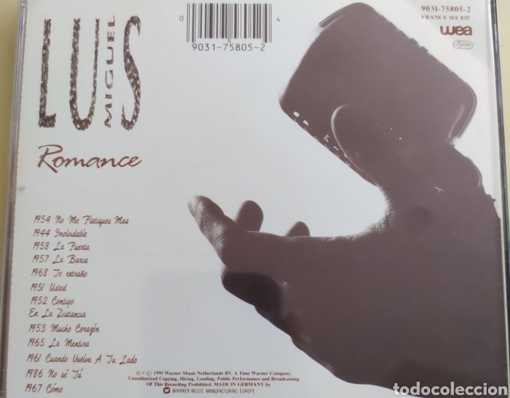CDs de m&uacute;sica: Luis Miguel / Romance / cd original - Foto 2