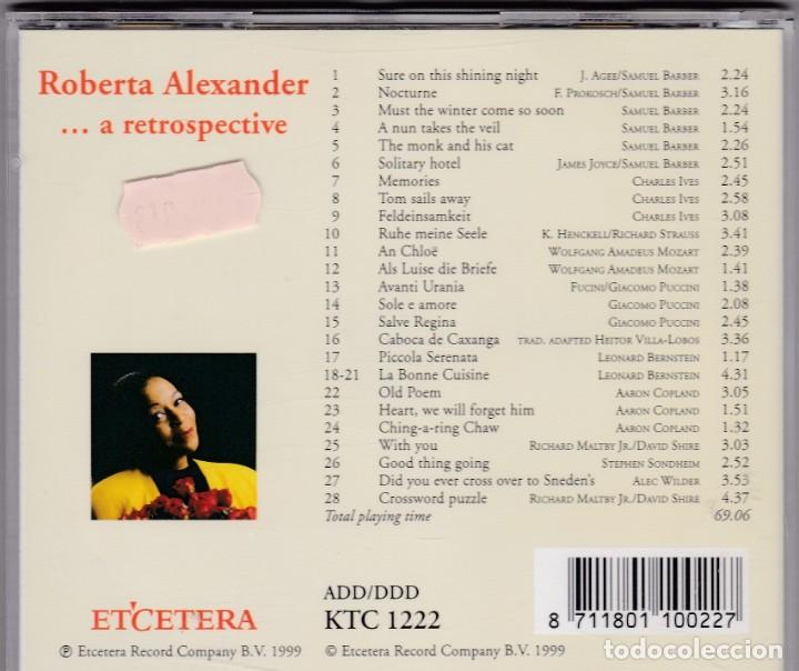 CDs de m&uacute;sica: Roberta Alexander - A Retrospective - CD - Foto 2
