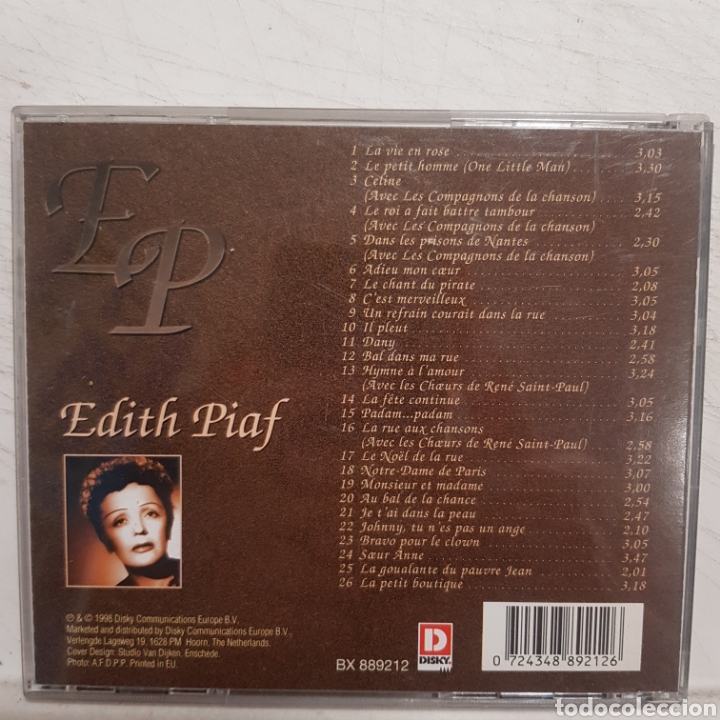 CDs de m&uacute;sica: SCD102 EDITH PIAF CD3 - CD SEGUNDAMANO - Foto 2