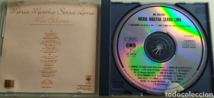 CDs de m&uacute;sica: Mar&iacute;a Martha Serra Lima / Mis Boleros / cd original - Foto 3