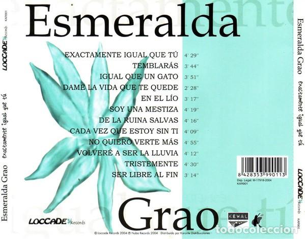 CDs de m&uacute;sica: Esmeralda Grao - Exactamente Igual Que T&uacute; - CD - Foto 2
