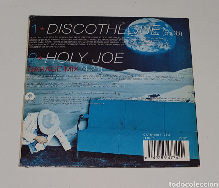 CDs de m&uacute;sica: U2 / CD SINGLE CART&Oacute;N / DISCOTHEQUE - Foto 2