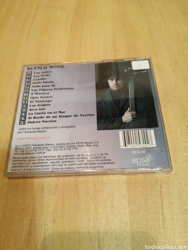 CDs de m&uacute;sica: Fernando Blanco. ( Ex Super Ratones) Blanco M&oacute;vil. - Foto 3