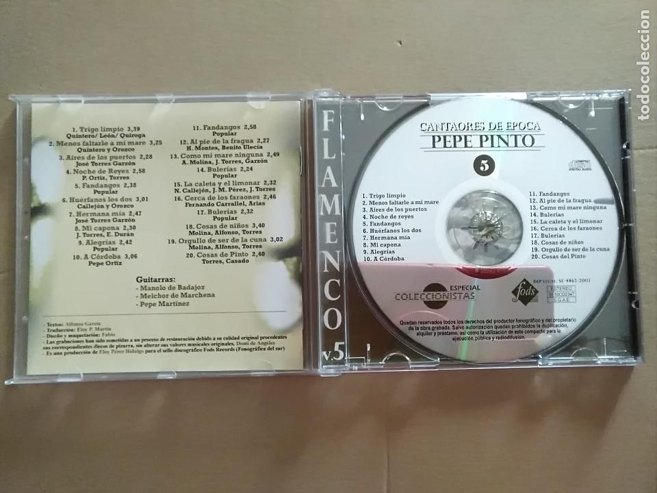 CDs de m&uacute;sica: CD CANTAORES DE EPOCA PEPE PINTO - Foto 3