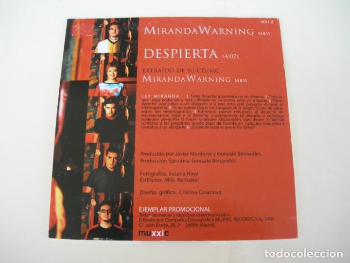 CDs de m&uacute;sica: MIRANDA WARNING / DESPIERTA / CD SINGLE - Foto 2