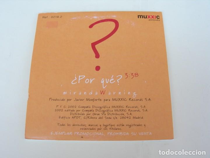 CDs de m&uacute;sica: MIRANDA WARNING / &iquest; POR QU&Eacute; ? / CD SINGLE - Foto 2