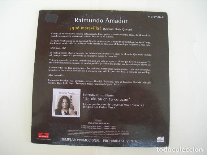 CDs de m&uacute;sica: RAIMUNDO AMADOR / QUE MARAVILLA / CD SINGLE - Foto 2