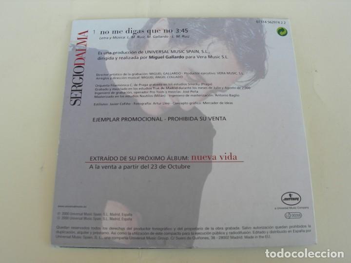 CDs de m&uacute;sica: SERGIO DALMA / NO ME DIGAS QUE NO / CD SINGLE - Foto 2