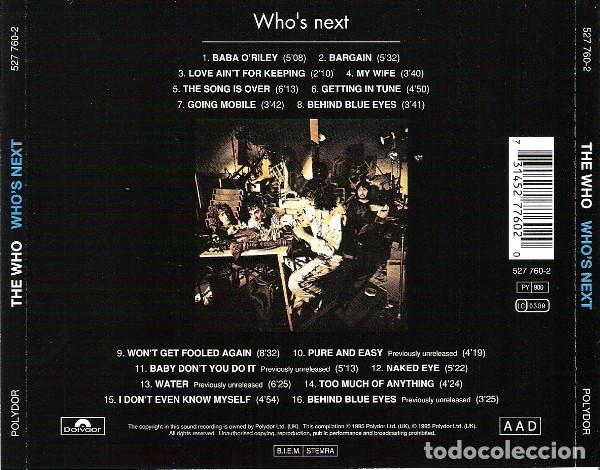 CDs de m&uacute;sica: The Who - Whos next - Foto 2
