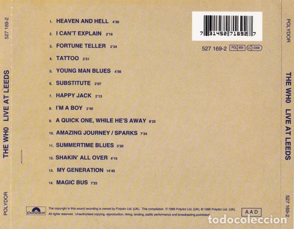 CDs de m&uacute;sica: The Who - Live at Leeds - Foto 2