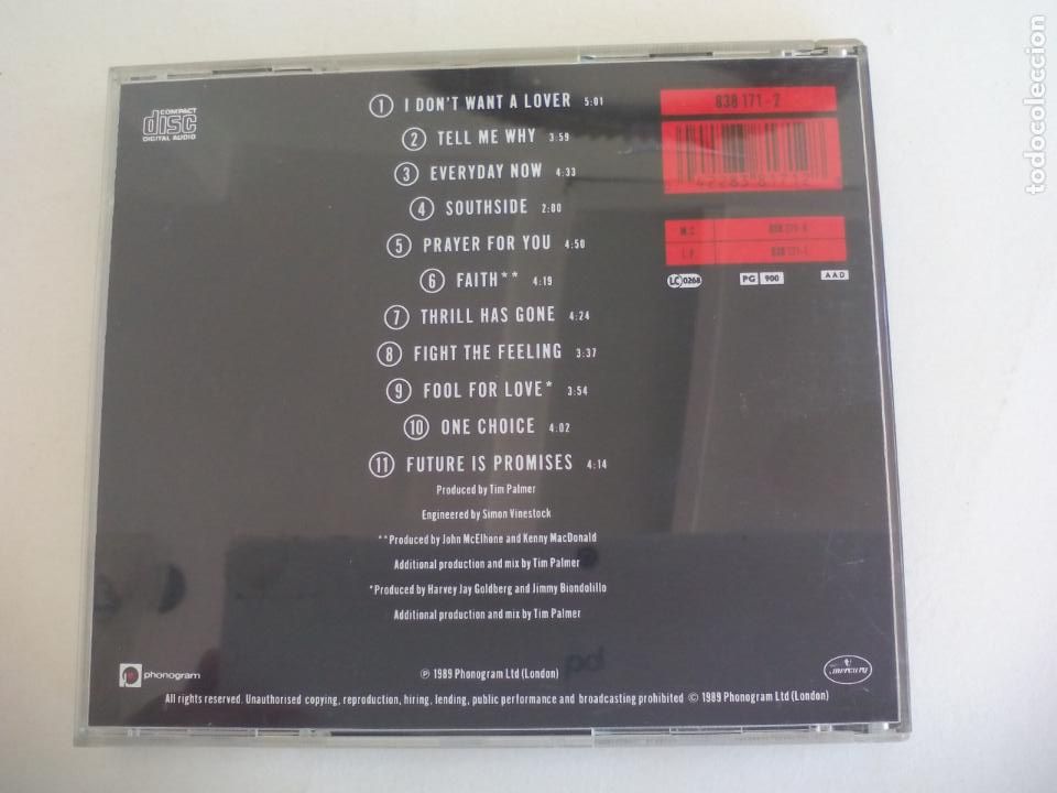 CDs de m&uacute;sica: TEXAS SOUTHSIDE. PHONOGRAM. CD 838171-2 - Foto 2