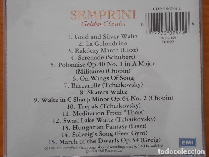 CDs de m&uacute;sica: CD SEMPRINI - GOLDEN CLASSICS (EM) - Foto 2