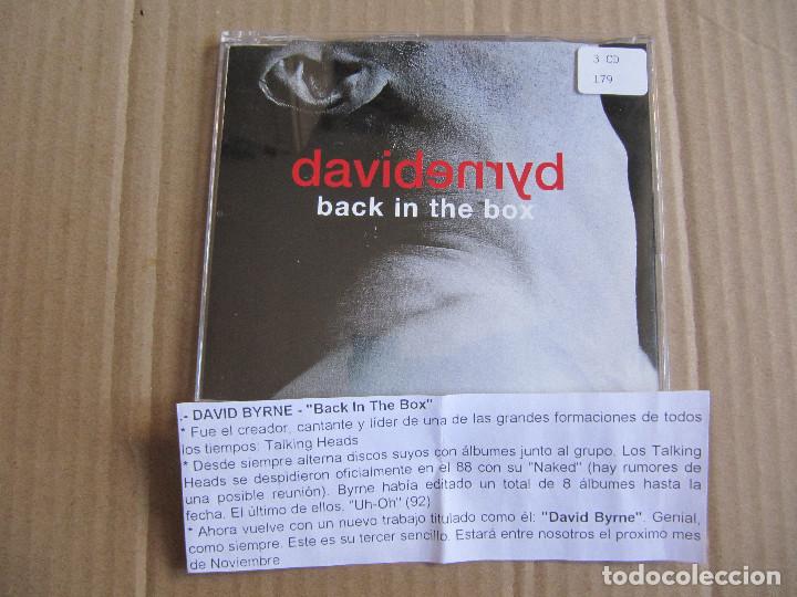 CDs de m&uacute;sica: DAVID BYRNE / Back in the box (2 Versiones) (CD Single 1994)CADENA 100 - Foto 1