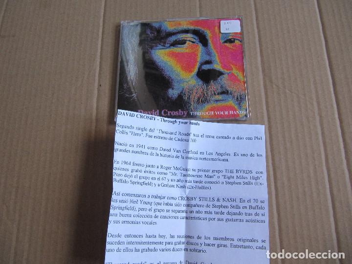 CDs de m&uacute;sica: DAVID CROSBY / Thorugh your hands CD CADENA 100 - Foto 1