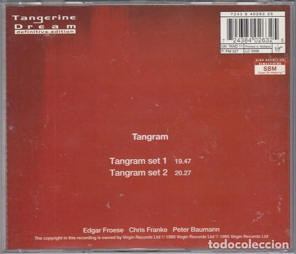 CDs de m&uacute;sica: TANGERINE DREAM - TANGRAM - CD ROCK PROGRESIVO ALEMAN - Foto 2