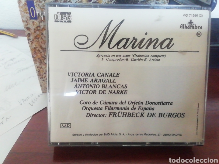 CDs de m&uacute;sica: Marina. CD. orfe&oacute;n donostiarra. - Foto 1