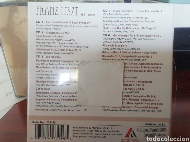 CDs de m&uacute;sica: Franz Liszt. Colecci&oacute;n CD. 10 discos. - Foto 2