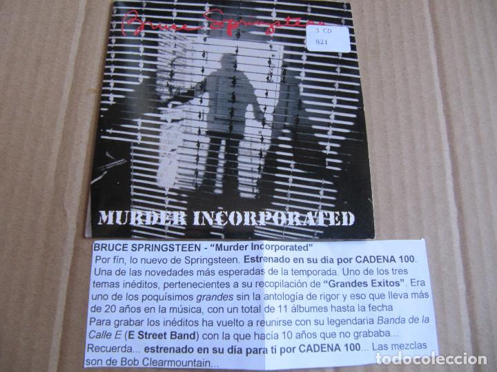 CDs de m&uacute;sica: BRUCE SPTINGSTEEN MURDER INCORPORATED CD SINGLE CADENA 100 - Foto 1