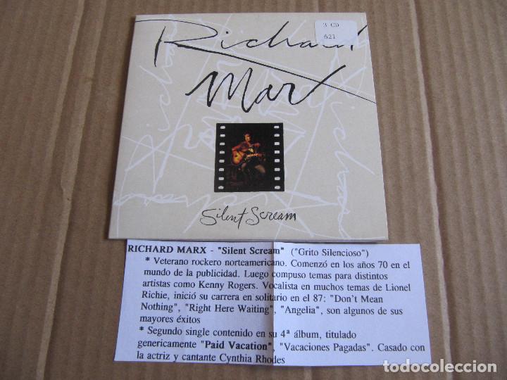 CDs de m&uacute;sica: RICHARD MARX SILENT SCREAM CD-SINGLE CADENA 100 - Foto 1