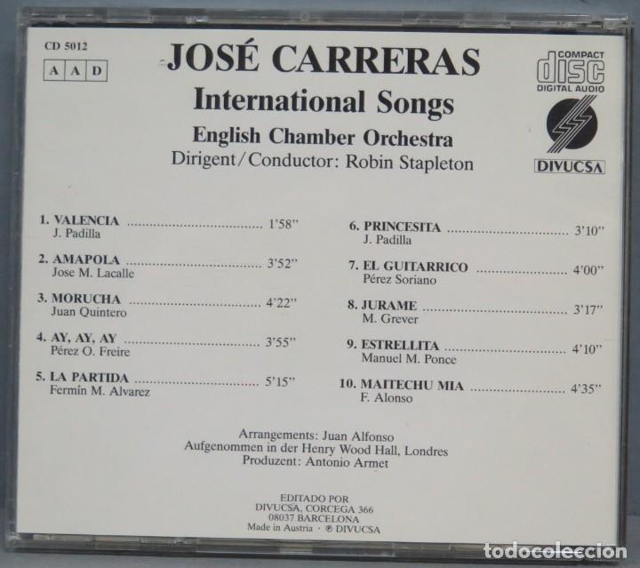 CDs de m&uacute;sica: CD. JOSE CARRERAS. CANCIONES - Foto 2
