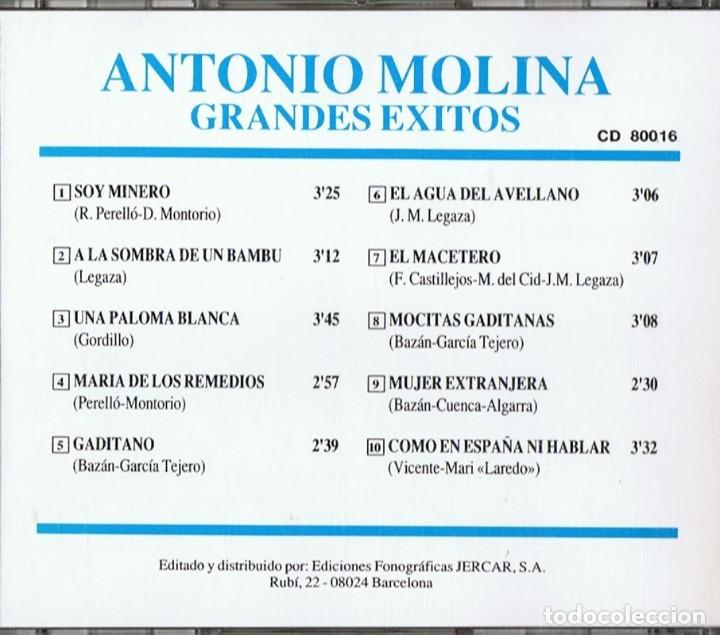 CDs de m&uacute;sica: LO MEJOR DE ANTONIO MOLINA (CD) - Foto 2