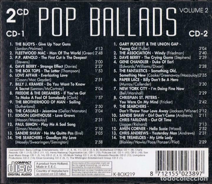 CDs de m&uacute;sica: POP BALLADS VOLUME 2 (2 CDS) - Foto 2