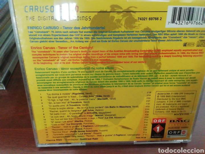 CDs de m&uacute;sica: Caruso 2000. CD. - Foto 2