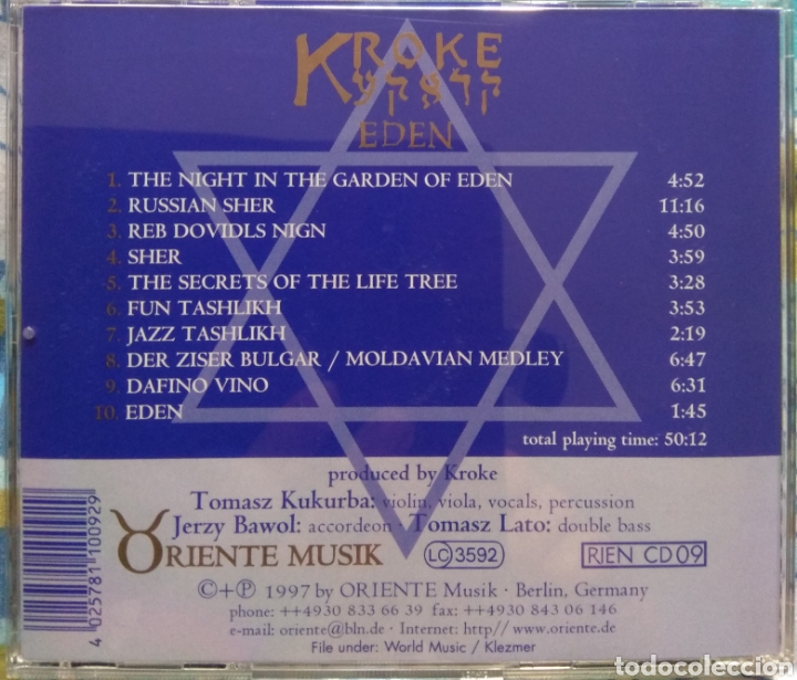 CDs de m&uacute;sica: Kroke&nbsp;&lrm;&ndash;&nbsp;Eden....... - Foto 2