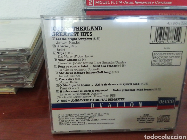 CDs de m&uacute;sica: Joan Sutherland greatest hits. CD. - Foto 2