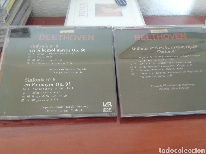 CDs de m&uacute;sica: Beethoven. Sinfon&iacute;as 4, 6 y 8. Dos CD. - Foto 2