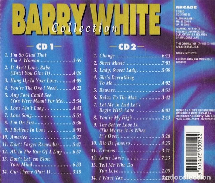 CDs de m&uacute;sica: BARRY WHITE COLLECTION ( 2 CD&acute;S) - Foto 2