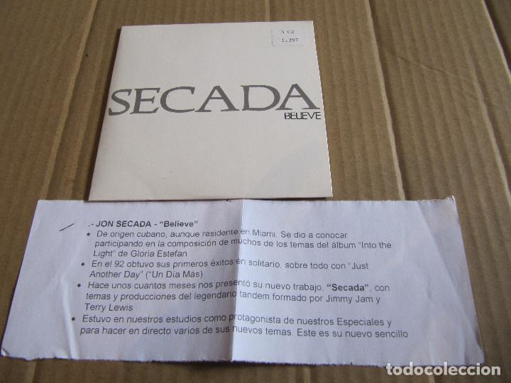 CDs de m&uacute;sica: JON SECADA PROMO CD SINGLE BELIEVE CADENA 100 - Foto 1