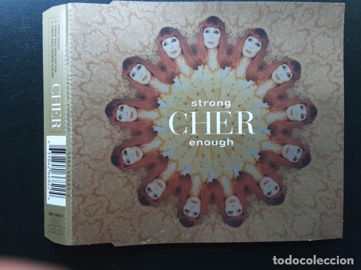 CDs de m&uacute;sica: Cd single CHER, STRONG ENOUGH, 3 MIXES - Foto 1