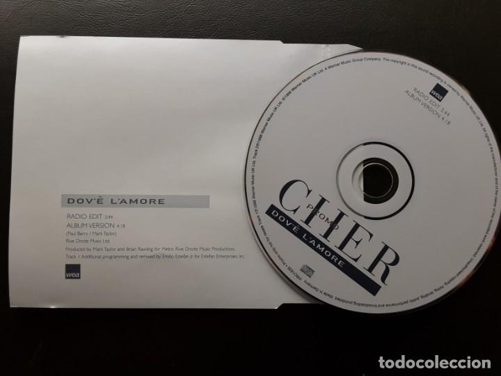 CDs de m&uacute;sica: Cd single CHER, DOVE L AMORE - Foto 2
