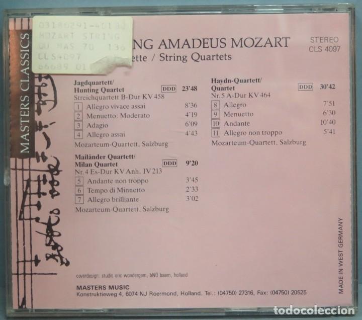 CDs de m&uacute;sica: CD. MOZART. STRING QUARTETS. KV 458 - Foto 2