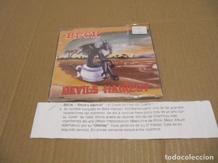 CDs de m&uacute;sica: CD SINGLE - BECK - DEVILS HAIRCUT CADENA 100 - Foto 1